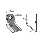 Mulcher Blade Curved 40x10 Berfor 