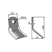 Mulcher Blade Curved 40x8 Berfor