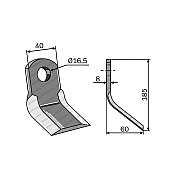 Mulcher Blade Curved 40x8 Kuhn 