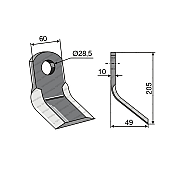 Mulcher Blade Curved 60x10 Berti