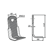 Mulcher Blade Corner 40x10