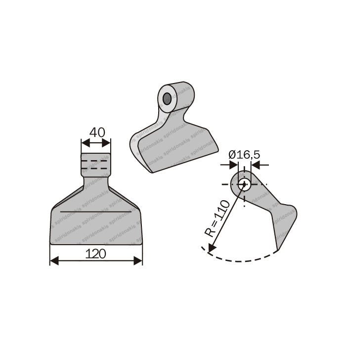 Mulcher Hammer RM4 Ø16,5 SABA