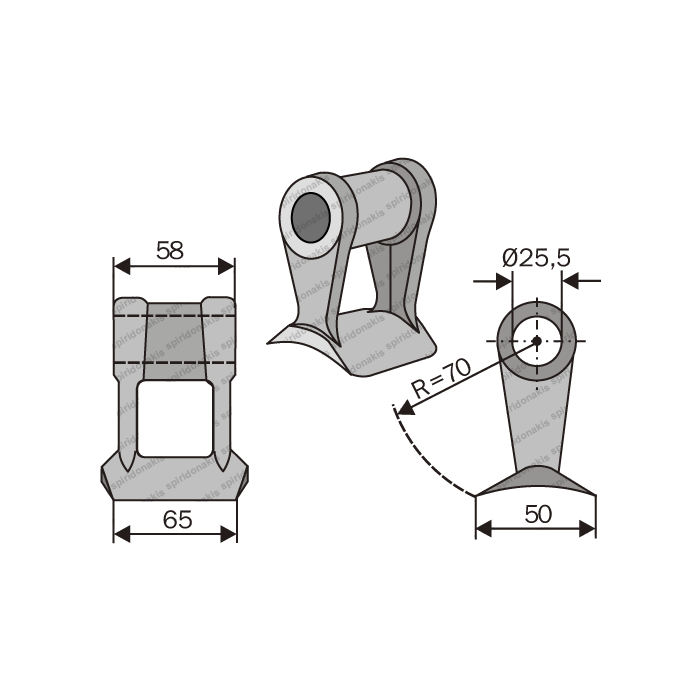 Mulcher Hammer RM14 Ø25,5 