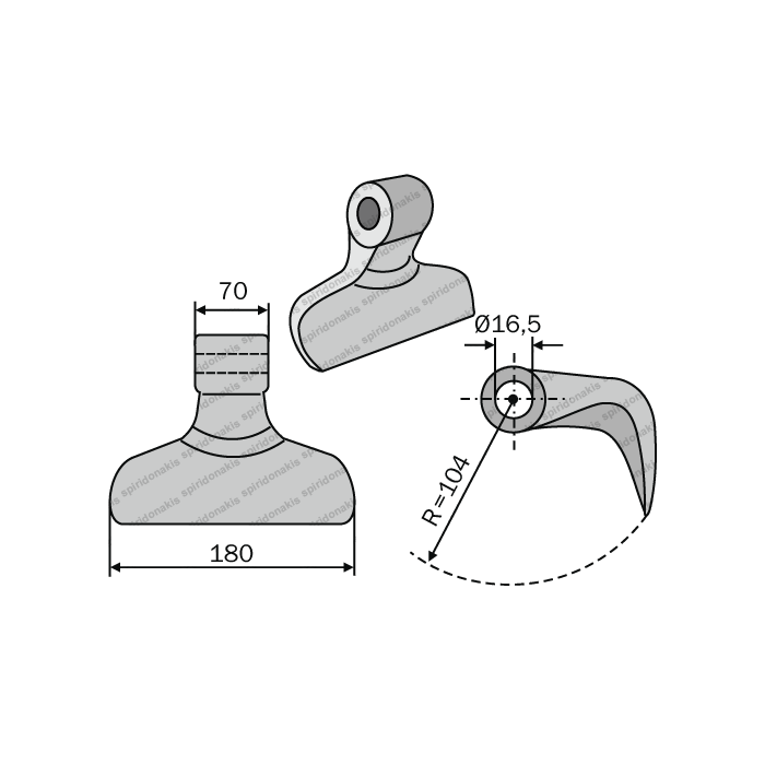 Mulcher Hammer RM18 Ø16,5 SABA 