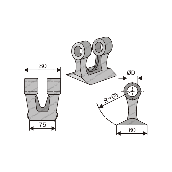 Mulcher Hammer RM19 Ø19,5 SABA