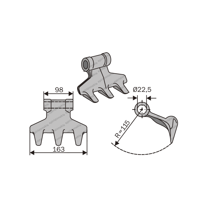 Mulcher Hammer RM41 Ø22,5 SABA