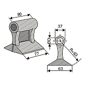 Mulcher Hammer RM45 Ø26 SABA