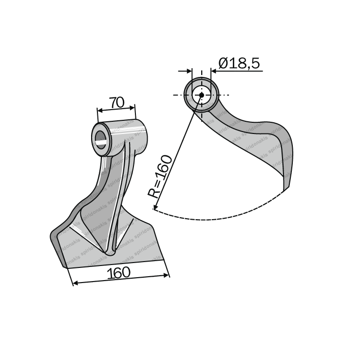 Mulcher Hammer RM69 Ø18,5 SABA