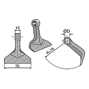 Mulcher Hammer RM71 Ø12,5 SABA