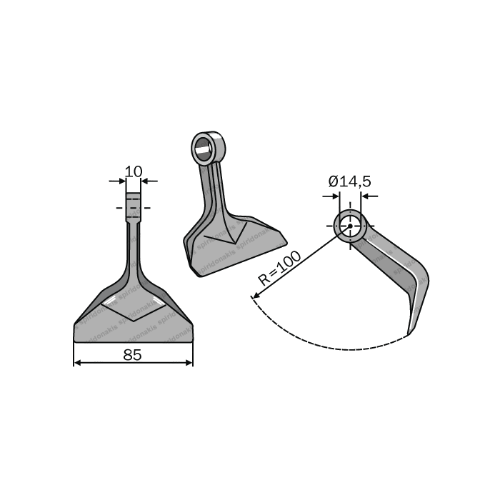 Mulcher Hammer RM79 Ø14,5 SABA