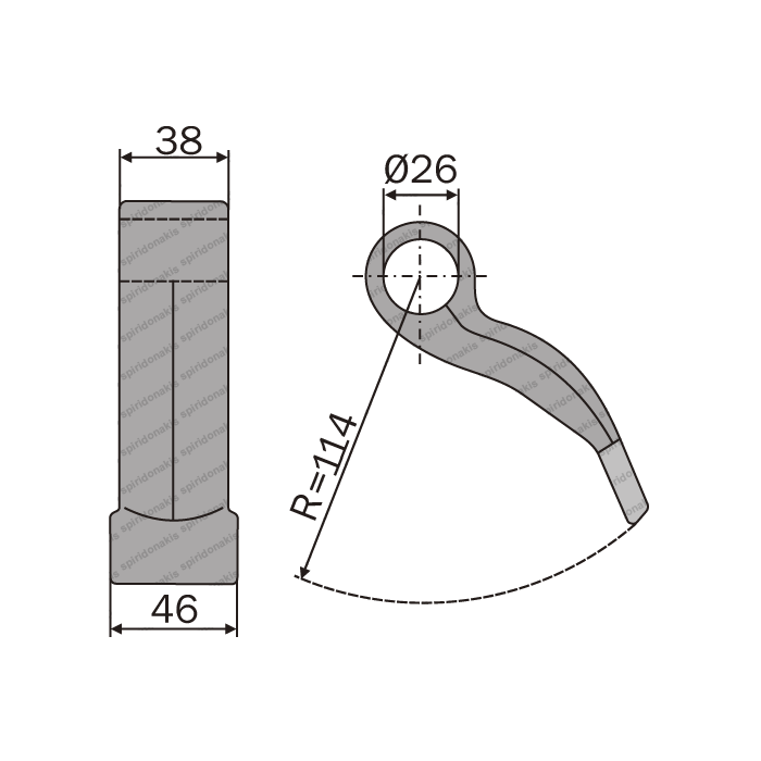 Mulcher Hammer RM80 Ø26 SABA