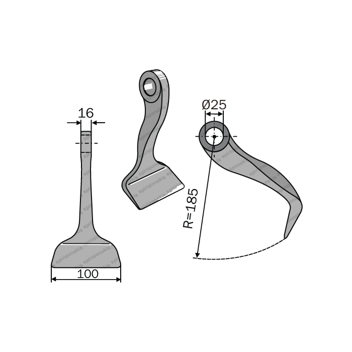 Mulcher Hammer RM930 Ø25 SABA