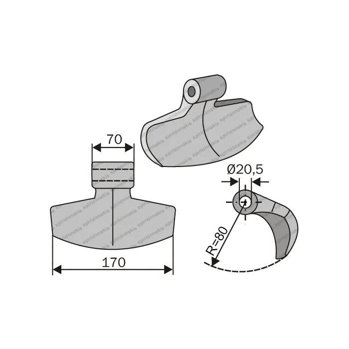 Mulcher Hammer RM31 Ø20,5 SABA