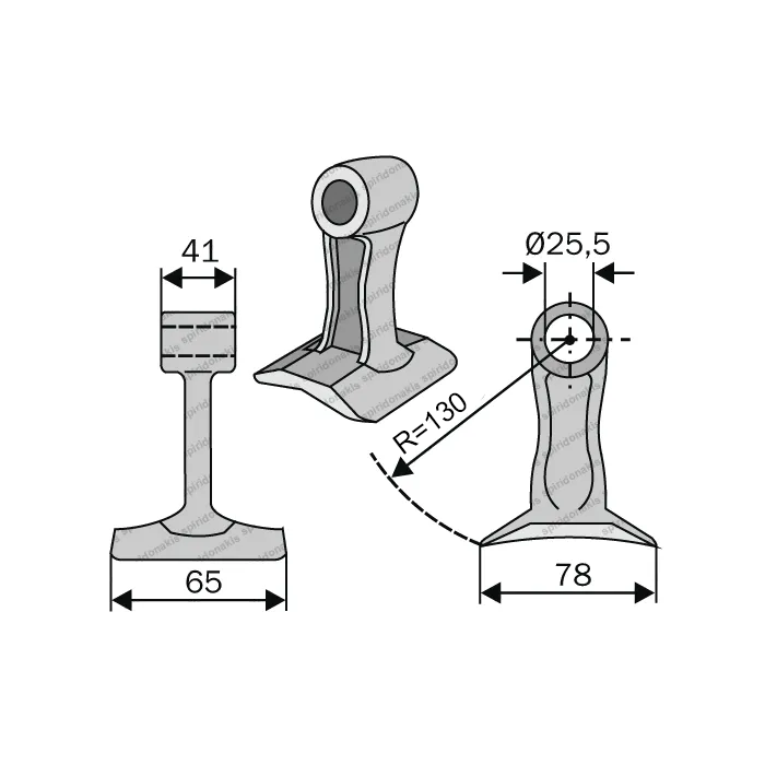 Mulcher Hammer RM20 Ø25,5 SABA