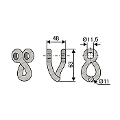 Δίχαλο Στριφτό Καταστροφέα Ø11.5 L48 Δίχαλο Στριφτό Καταστροφέα Ø11.5 L48