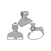 Mulcher Hammer RM105 Ø19,5 SABA Mulcher Hammer RM105 Ø19,5 SABA