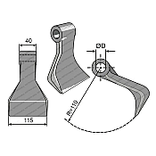 Mulcher Hammer RM67 Ø16,5 SABA