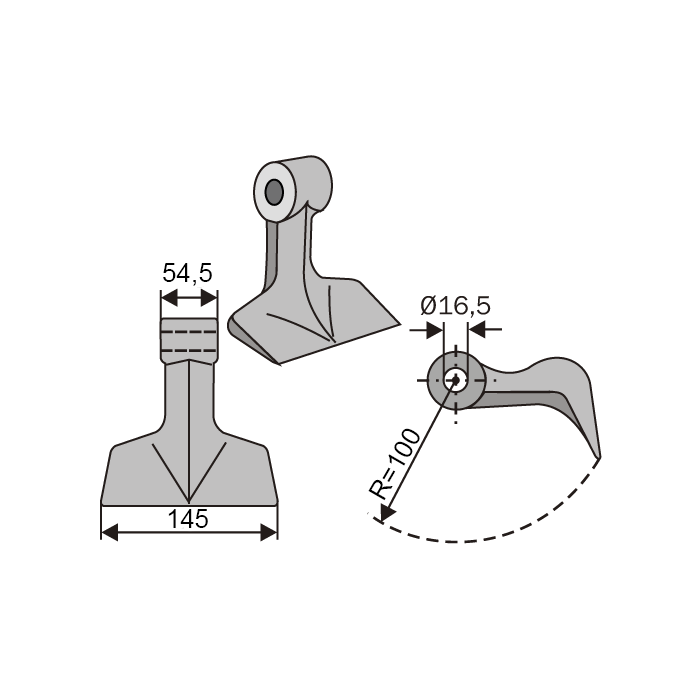 Mulcher Hammer RM150 Ø16,5 SABA