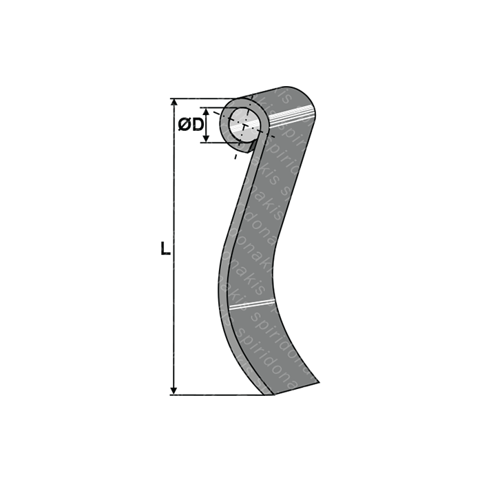 Κουτάλα Καταστροφέα 100x8 190mm Omarv