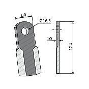 Mulcher Blade Straight 50x10 Mulcher Blade Straight 50x10