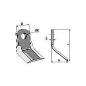 Mulcher Blade Curved 40x10