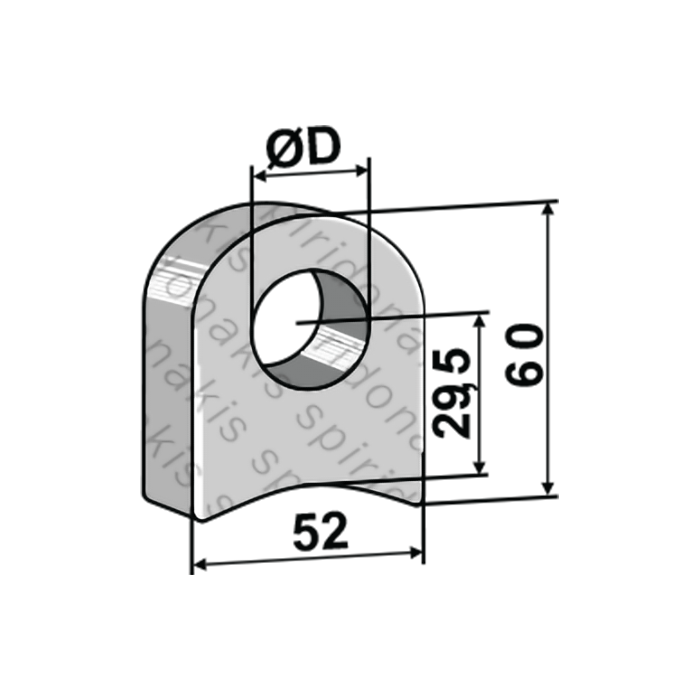 Mount Spacer Round Ø20,5 ΜΑΚΡΥ SABA