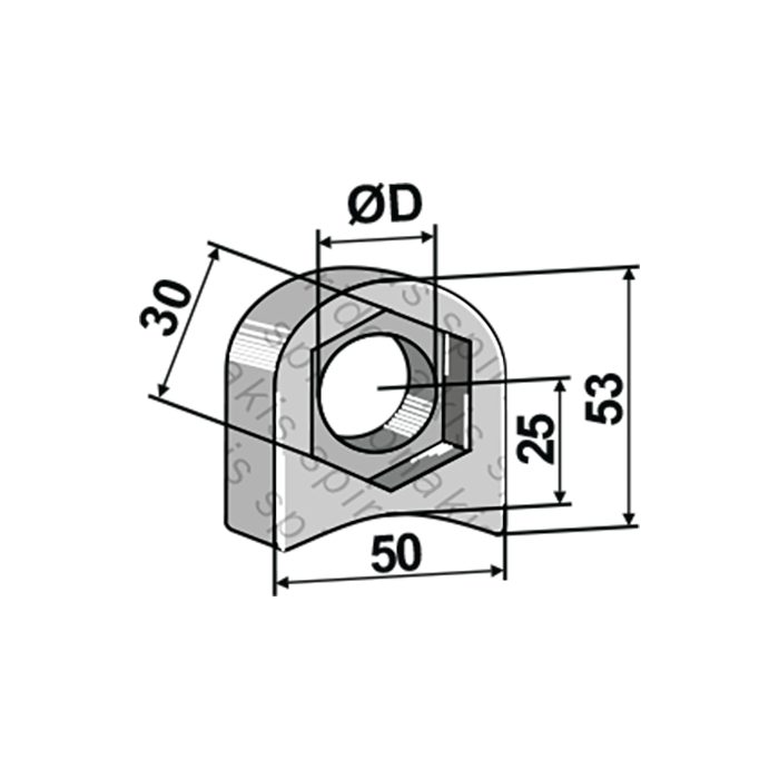 Mount Spacer Hexagon Ø20,5 ΚΟΝΤΟ SABA