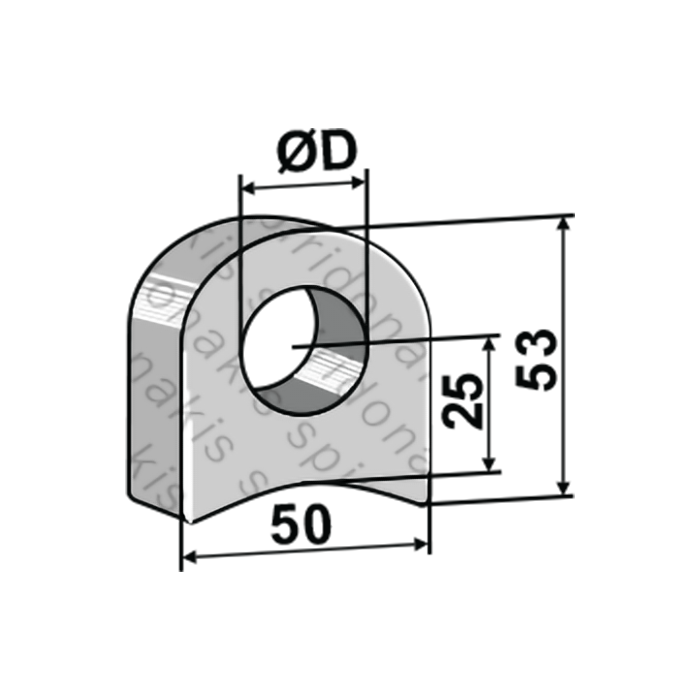 Mount Spacer Round Ø20,5 Short Saba