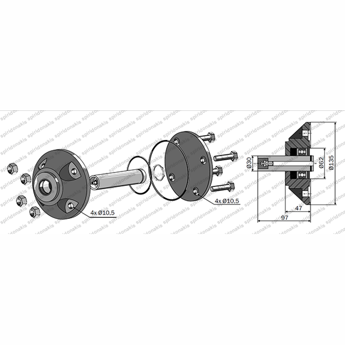 Disc Bushing Plough Kverneland N.T. 086087 