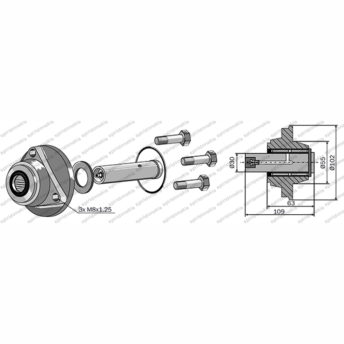 Disc Bushing Plough Kverneland 060624 