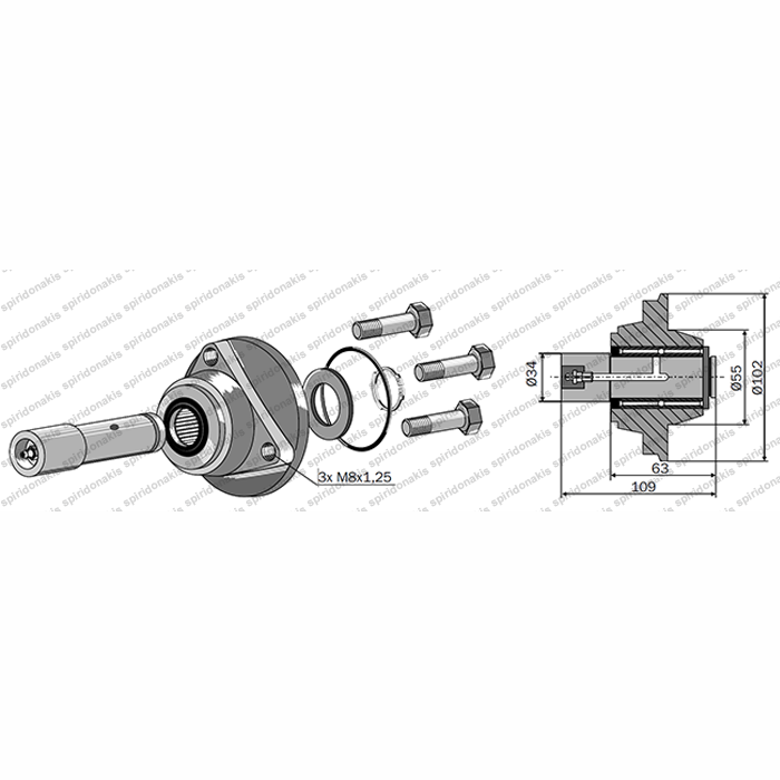 Disc Bushing Plough Kverneland 060609