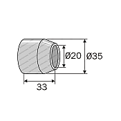 Μούφα Αρότρου Kverneland 075887 Φ35/20 L.33