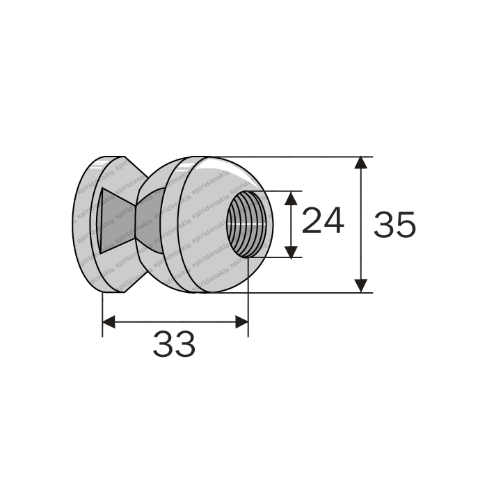 071256 Ball KV M16x35 071256 Ball KV M16x35