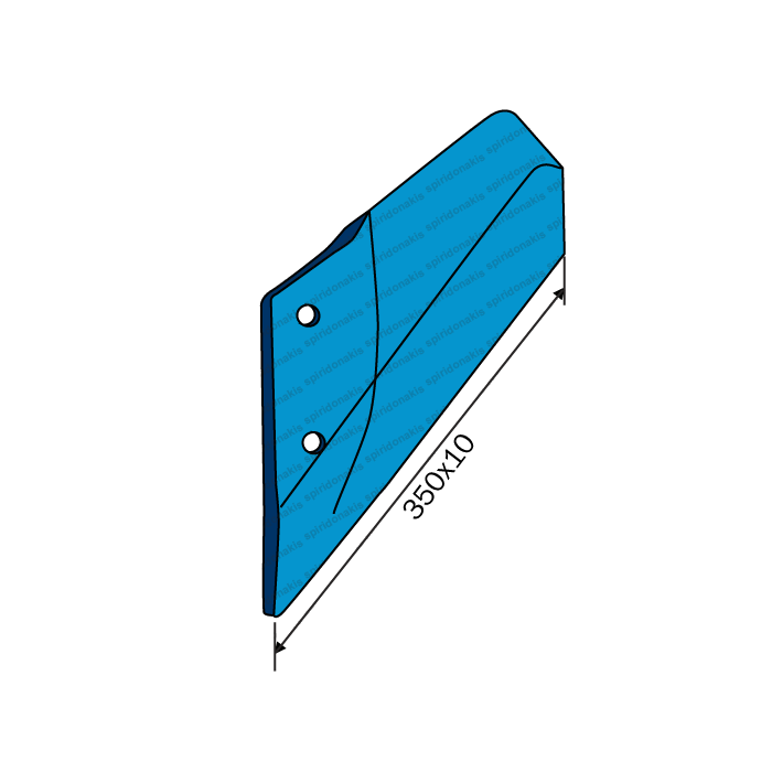 Cultivator Wing Share Lemken 3374417 FL35D 350x10 Left Bellota