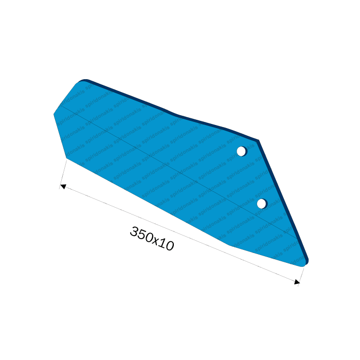 Cultivator Share Wing Lemken 3374416 FL35D 350x10 Right Agriforge