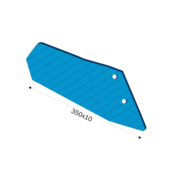 Πτερύγιο Πλαϊνό Καλλιεργητή Lemken 3374418 FL35D Gek 350x10 Δεξί Agriforge