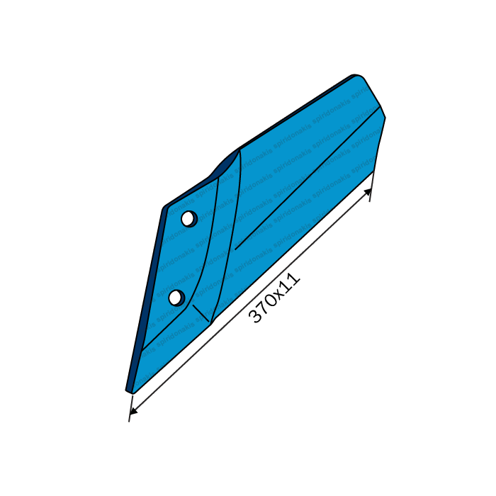 Πτερύγιο Πλαϊνό Καλλιεργητή Lemken 3374421 FL37D Gek 370x11 Αριστερό Bellota