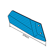 Cultivator Wing Share Lemken 3374420 FL37D Gek 370x11 Right Bellota