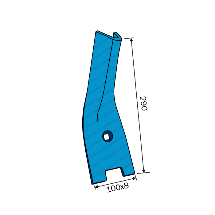 Cultivator Tine Wing Lemken 3374392 LB2 Central Bellota