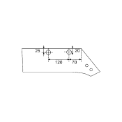 Share Plough Gklavani 10'' with Holes for Point Right