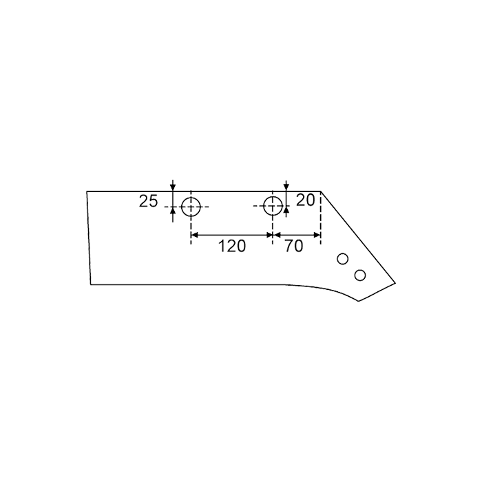 Share Plough for Point Tsanios 10'' Right 