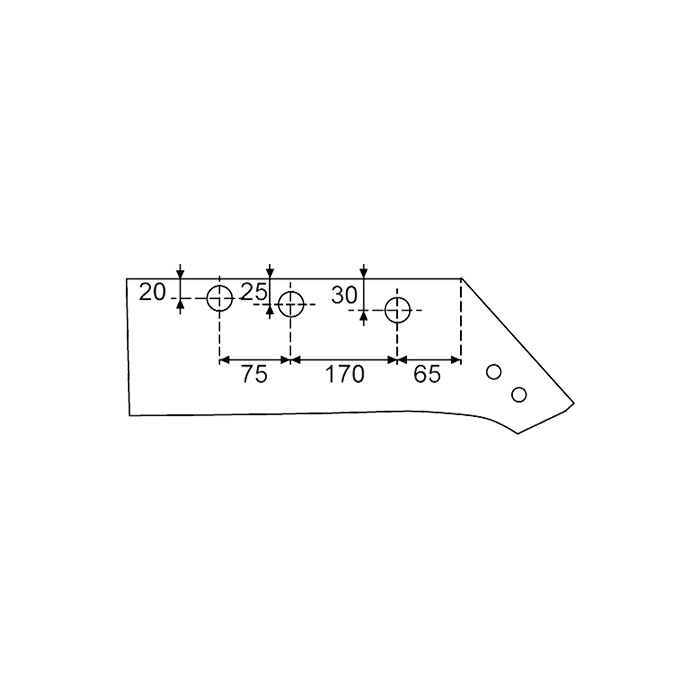 Share Plough Sarapanis 12'' - 14'' with Holes for Point Right Blue