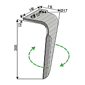 Μαχαίρι Σβολοτρίφτη Rau 100x12