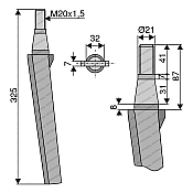 Μαχαίρι Σβολοτρίφτη Remac 87x32