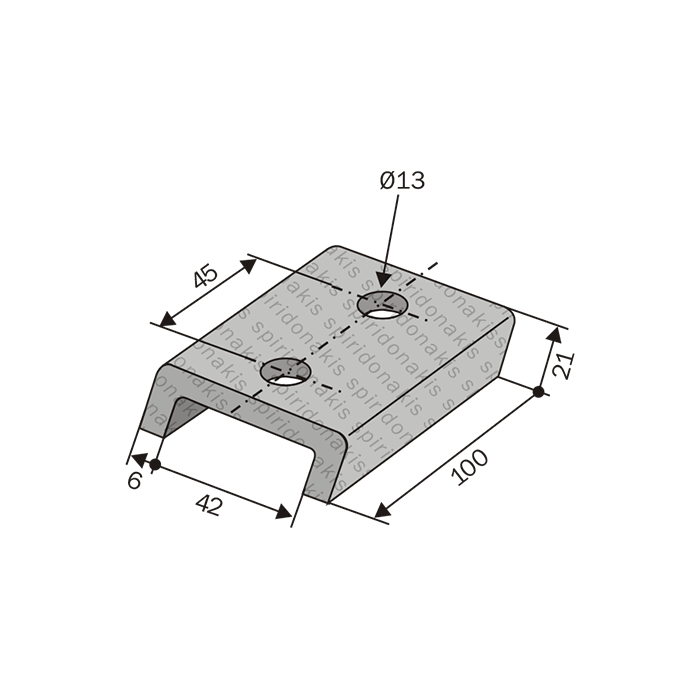 Προστατευτικό Πεκολάμας Maschio 75x6/13/45mm Berfor