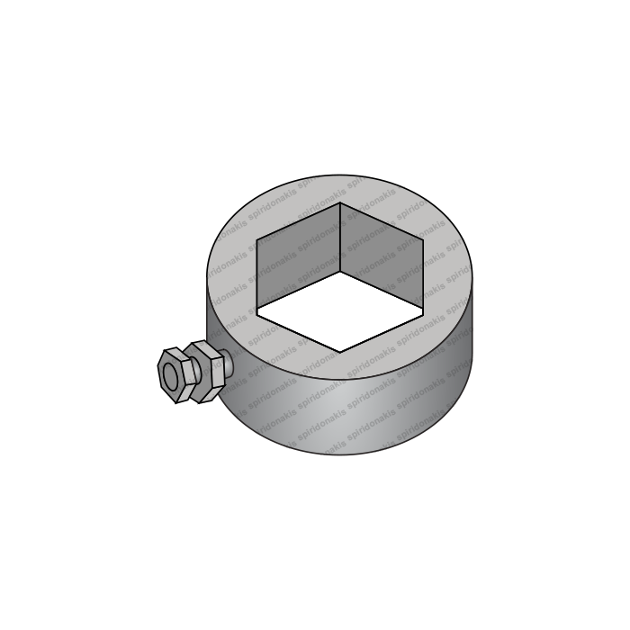 Hexagon Coupler Φ41 25mm (With Nut)