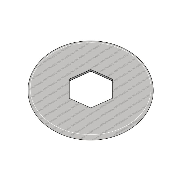 Rotary Cultivator Plate with Hexagon Hole Φ105 41mm