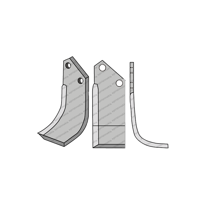 Rotary Cultivator Blade Konstantinidis Angular Berfor
