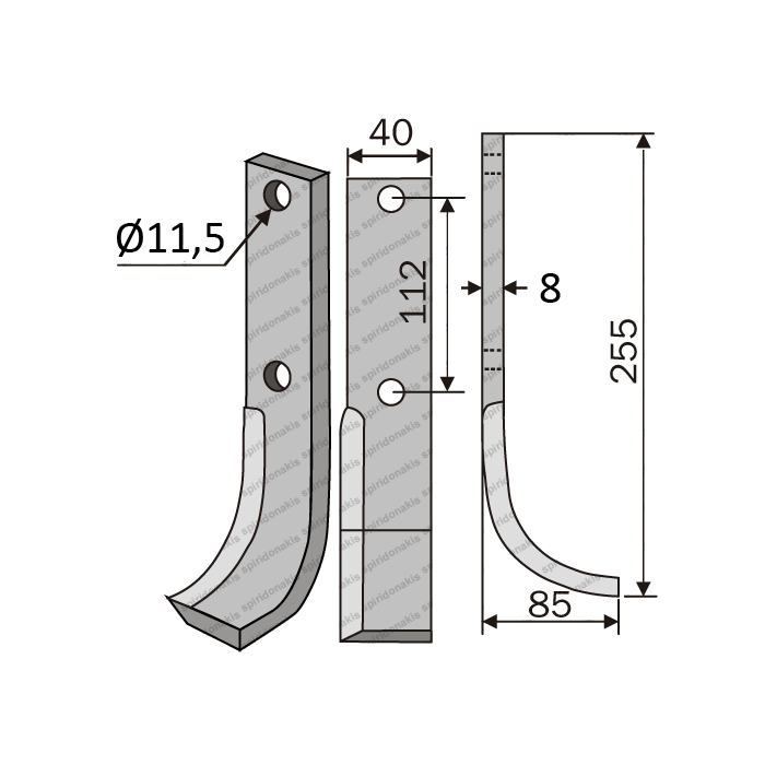 Rotary Cutliavtor Blade Rotavator-Okadet 40x8