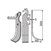 Rotary Cultivator Blade Barbieri Rlg1 